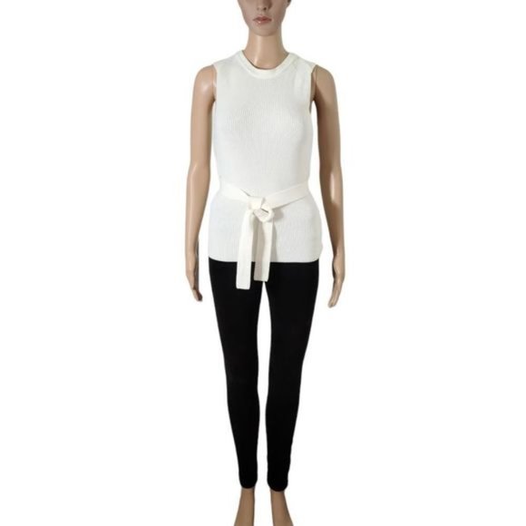 Aritzia Sweaters - ARITZIA WILDRED Aimee Ribbed Knit Sweater Vest with Self Tie Size XXsmall